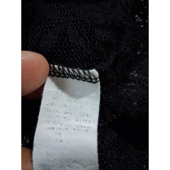 Y2K Vintage Whimsigoth Womens Size Large Lace Fairygoth Witchy Dark Romantic Top - Picture 7 of 7